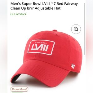 Men's Super Bowl LVIII '47 Red Fairway
Clean Up brrr Adjustable Hat